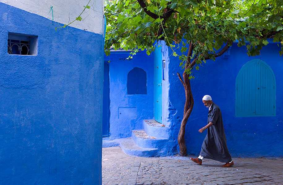 голубой город в марокко