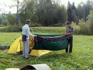 ❶ Как складывать палатку