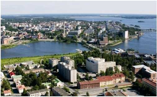 Город Вааса в Финляндии